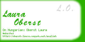 laura oberst business card